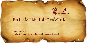 Mailáth Lóránt névjegykártya